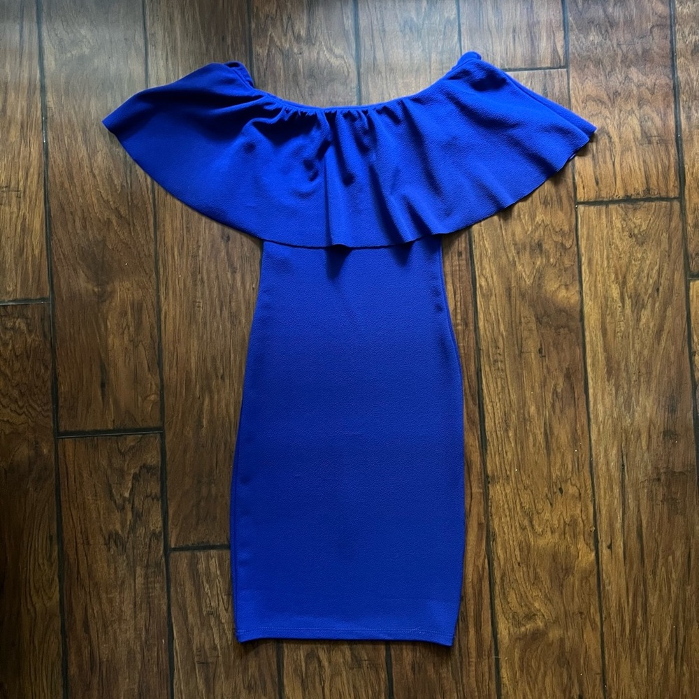Blue halter dress